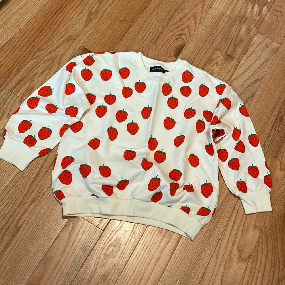 Mini Rodini size 8 to 9 strawberry sweatshirt